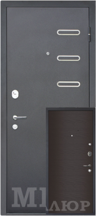 Дверь входная металлическая МеталЮр М29 дуб французский темный