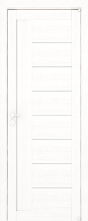 Межкомнатная дверь 2110, остеклённая, белый велюр