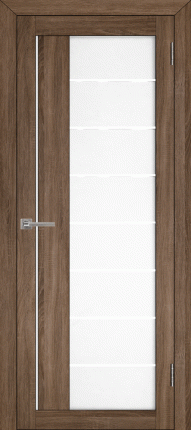 Межкомнатная дверь экошпон Uberture 2112, остеклённая, серый велюр 900x2000