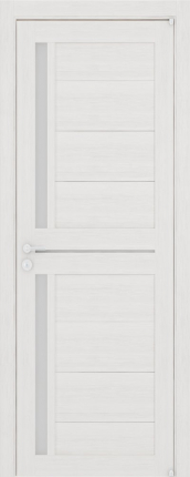 Межкомнатная дверь экошпон Uberture 2121, остеклённая, капучино велюр 900x2000