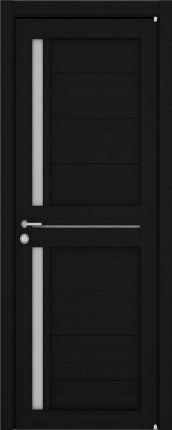 Межкомнатная дверь экошпон Uberture 2121, остеклённая, шоко велюр