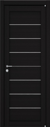 Межкомнатная дверь экошпон Uberture 2125, остеклённая, шоко велюр 900x2000