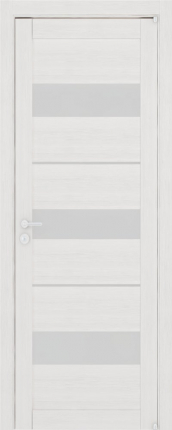 Межкомнатная дверь экошпон Uberture 2126, остеклённая, капучино велюр 900x2000