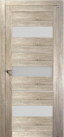 Межкомнатная дверь экошпон Uberture 2126, остеклённая, серый велюр