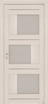 Межкомнатная дверь экошпон Uberture 2181, остеклённая, капучино велюр
