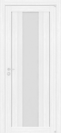 Межкомнатная дверь экошпон Uberture 2191, остеклённая, капучино велюр 900x2000