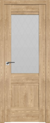 Межкомнатная дверь 2XN, ст. мелкий ромб, каштан натуральный