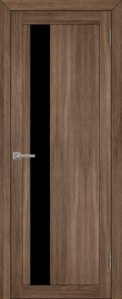 Межкомнатная дверь экошпон Uberture 30004, остеклённая, серый велюр 900x2000