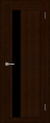 Межкомнатная дверь экошпон Uberture 30004, остеклённая, шоко велюр 900x2000