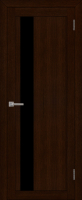 Межкомнатная дверь экошпон Uberture 30004, остеклённая, шоко велюр
