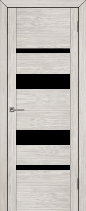 Межкомнатная дверь экошпон Uberture 30013, остеклённая, капучино велюр 900x2000