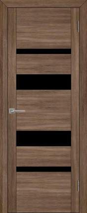 Межкомнатная дверь экошпон Uberture 30013, остеклённая, серый велюр