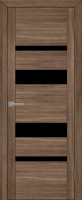 Межкомнатная дверь экошпон Uberture 30013, остеклённая, серый велюр
