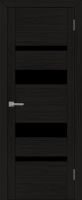 Межкомнатная дверь экошпон Uberture 30013, остеклённая, шоко велюр