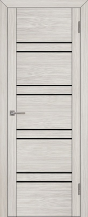 Межкомнатная дверь экошпон Uberture 30026, остеклённая, капучино велюр 900x2000