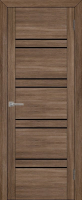 Межкомнатная дверь экошпон Uberture 30026, остеклённая, серый велюр