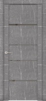 Межкомнатная дверь 30039/1 Marable Soft touch, остеклённая, зеркало серое, торос серый