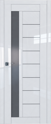 Межкомнатная дверь 37L, grafit, белый люкс