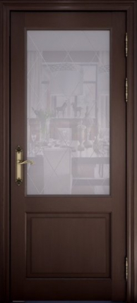 Межкомнатная дверь экошпон Uberture 40004, остеклённая, дуб французский