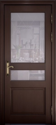 Межкомнатная дверь экошпон Uberture 40006, остеклённая, дуб французский 900x2000
