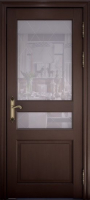 Межкомнатная дверь экошпон Uberture 40006, остеклённая, дуб французский