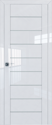 Межкомнатная дверь 45L, white белый люкс