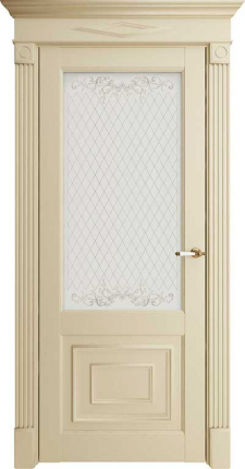 Межкомнатная дверь экошпон Uberture 62002, остекленная, серена керамик 900x2000
