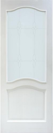 Межкомнатная дверь массив сосны 7-ДО, белый лоск 900x2000