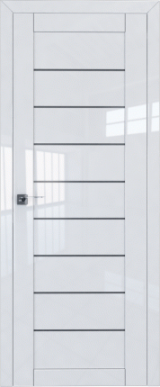 Межкомнатная дверь 73L, grafit, белый люкс