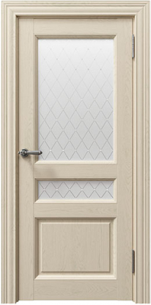Межкомнатная дверь экошпон Uberture 80014, остекленная, серена керамик 900x2000
