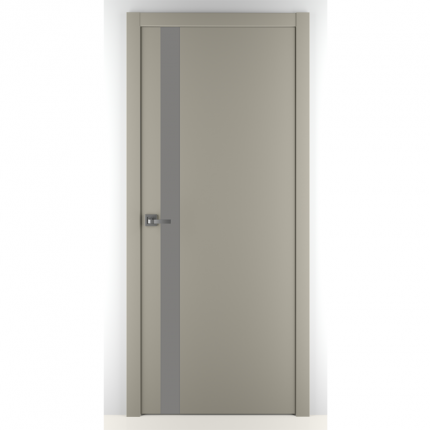 Межкомнатная дверь A2 ABS, остекленная, светло серый 800x2000