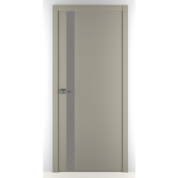 Межкомнатная дверь A2 ABS, остекленная, светло серый