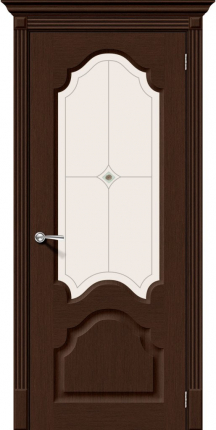 Межкомнатная дверь Афина, остеклённая, венге 900x2000