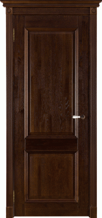 Межкомнатная дверь массив дуба Афина, глухая, античный орех 900x2000