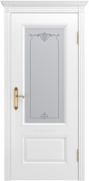 Межкомнатная дверь эмаль Шейл Дорс Аккорд В1, остеклённая, белый, без патины