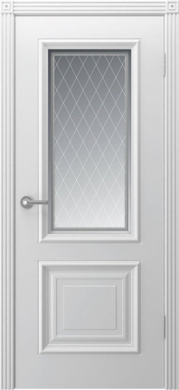 Межкомнатная дверь эмаль Шейл Дорс Акцент, остеклённая, белый 900x2000