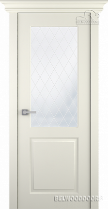 Межкомнатная дверь Альта, остеклённая, жемчуг