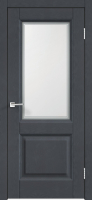 Межкомнатная дверь ALTO 6, остеклённая, ясень графит SoftTouch