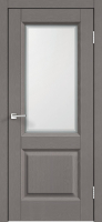 Межкомнатная дверь экошпон Velldoris ALTO 6, остеклённая, ясень грей SoftTouch