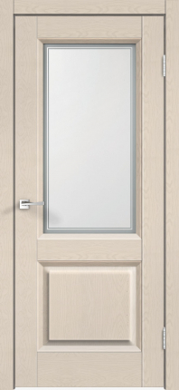 Межкомнатная дверь экошпон Velldoris ALTO 6, остеклённая, ясень капучино SoftTouch 900x2000