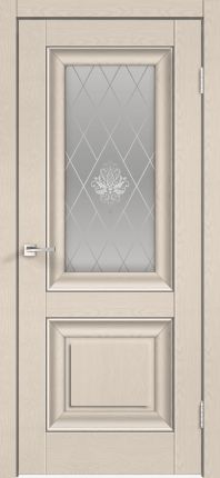 Межкомнатная дверь экошпон Velldoris ALTO 7, остеклённая, ясень капучино SoftTouch 900x2000