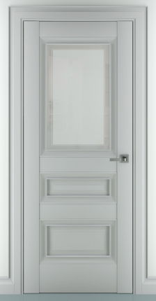 Межкомнатная дверь Ампир B1, остекленная, серый