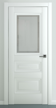 Межкомнатная дверь Ампир B2, остекленная, белый 900x2000