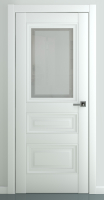 Межкомнатная дверь Ампир B2, остекленная, белый