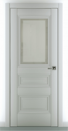 Межкомнатная дверь Ампир B2, остекленная, серый 900x2000