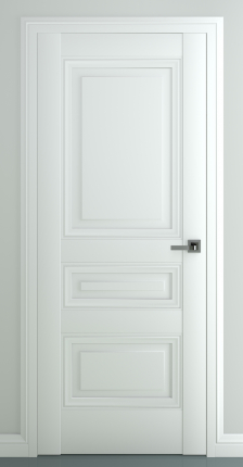 Межкомнатная дверь Ампир B3, глухая, белый 900x2000