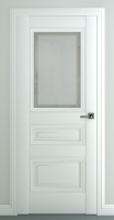 Межкомнатная дверь Ампир B3, остекленная, белый