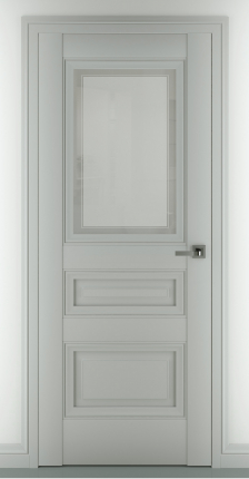 Межкомнатная дверь Ампир B3, остекленная, серый 900x2000