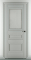 Межкомнатная дверь Ампир B3, остекленная, серый