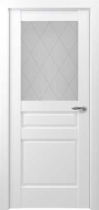 Межкомнатная дверь Ампир S, остекленная, белый 900x2000